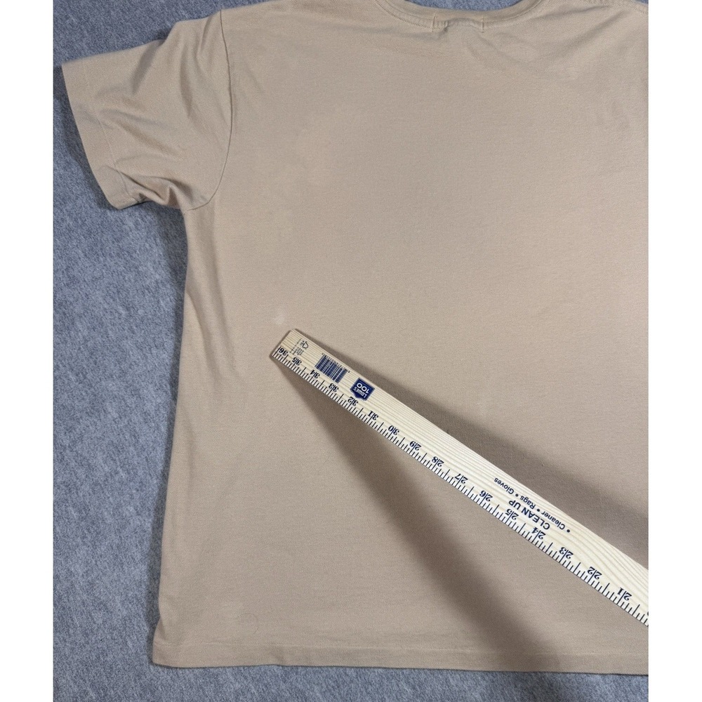 POLO RALPH LAUREN Vintage Shirt Men L Beige Cotton Pony Logo Preppy - Picture 15 of 15